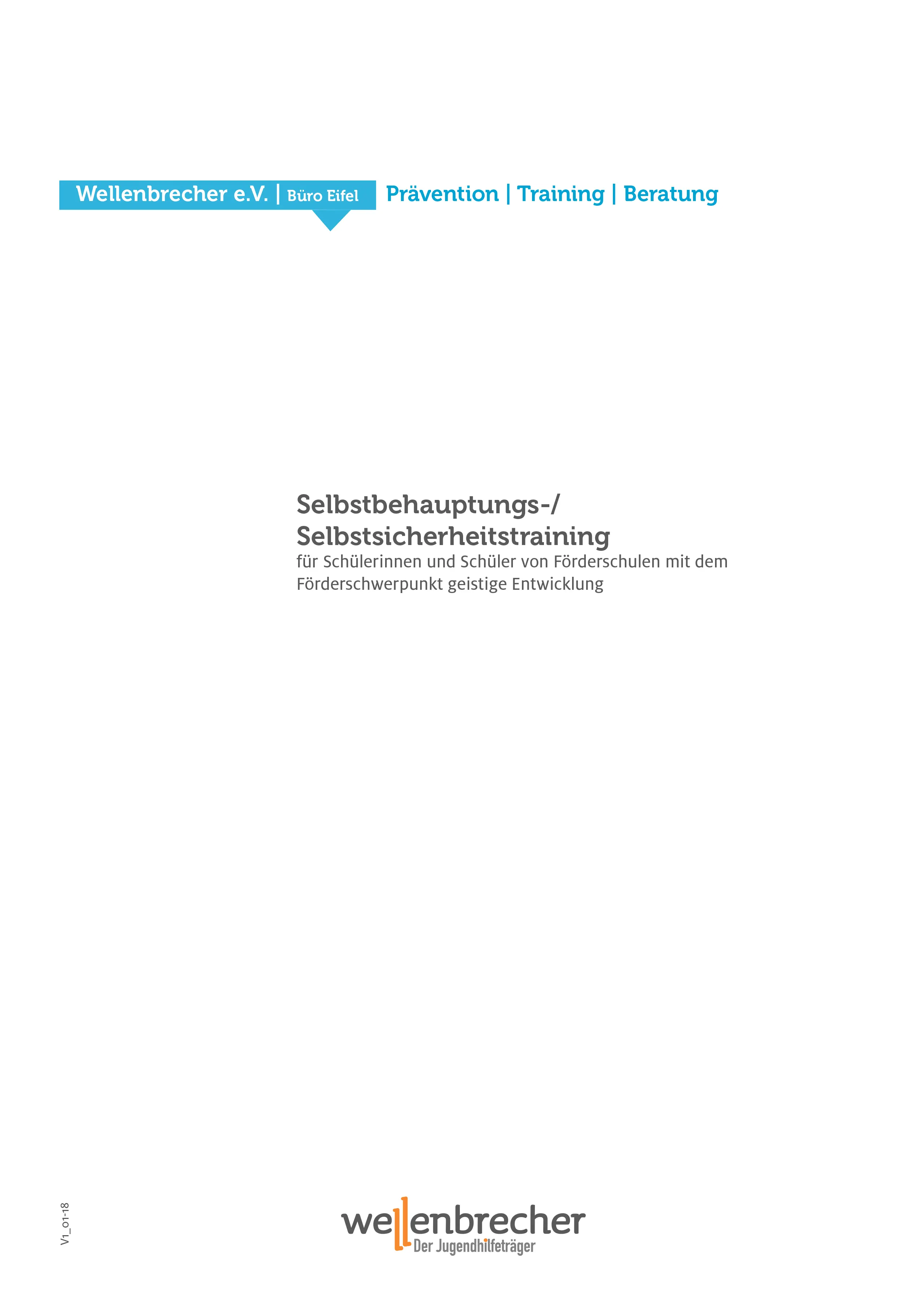 Titelseite Fortbildung Selbstbehauptungs-/Selbstsicherheitstraining für Schülerinnen und Schüler von Förderschulen mit dem Förderschwerpunkt geistige Entwicklung
