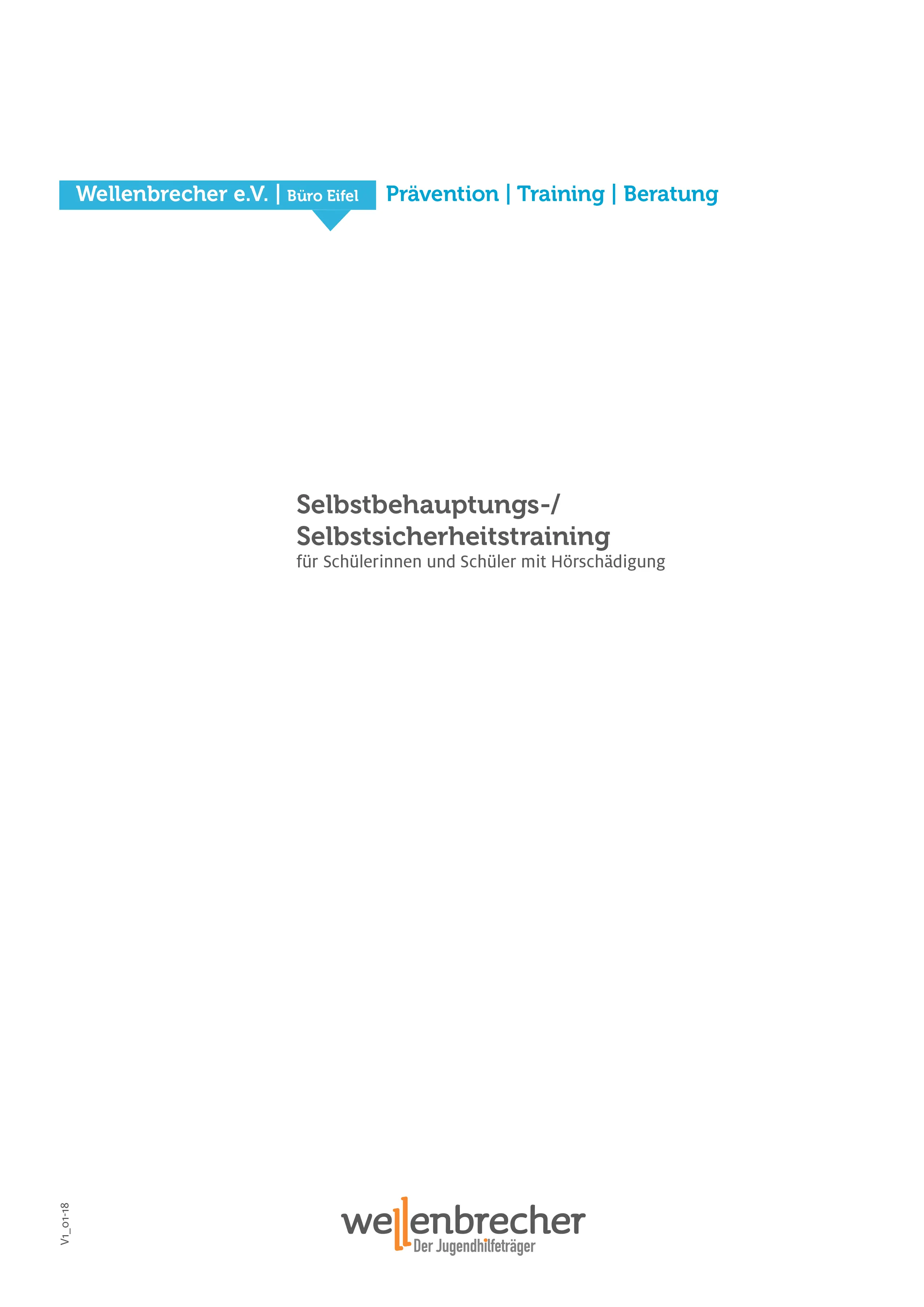 Titelseite Fortbildung Selbstbehauptungs-/Selbstsicherheitstraining für Schülerinnen und Schüler mit Hörschädigung