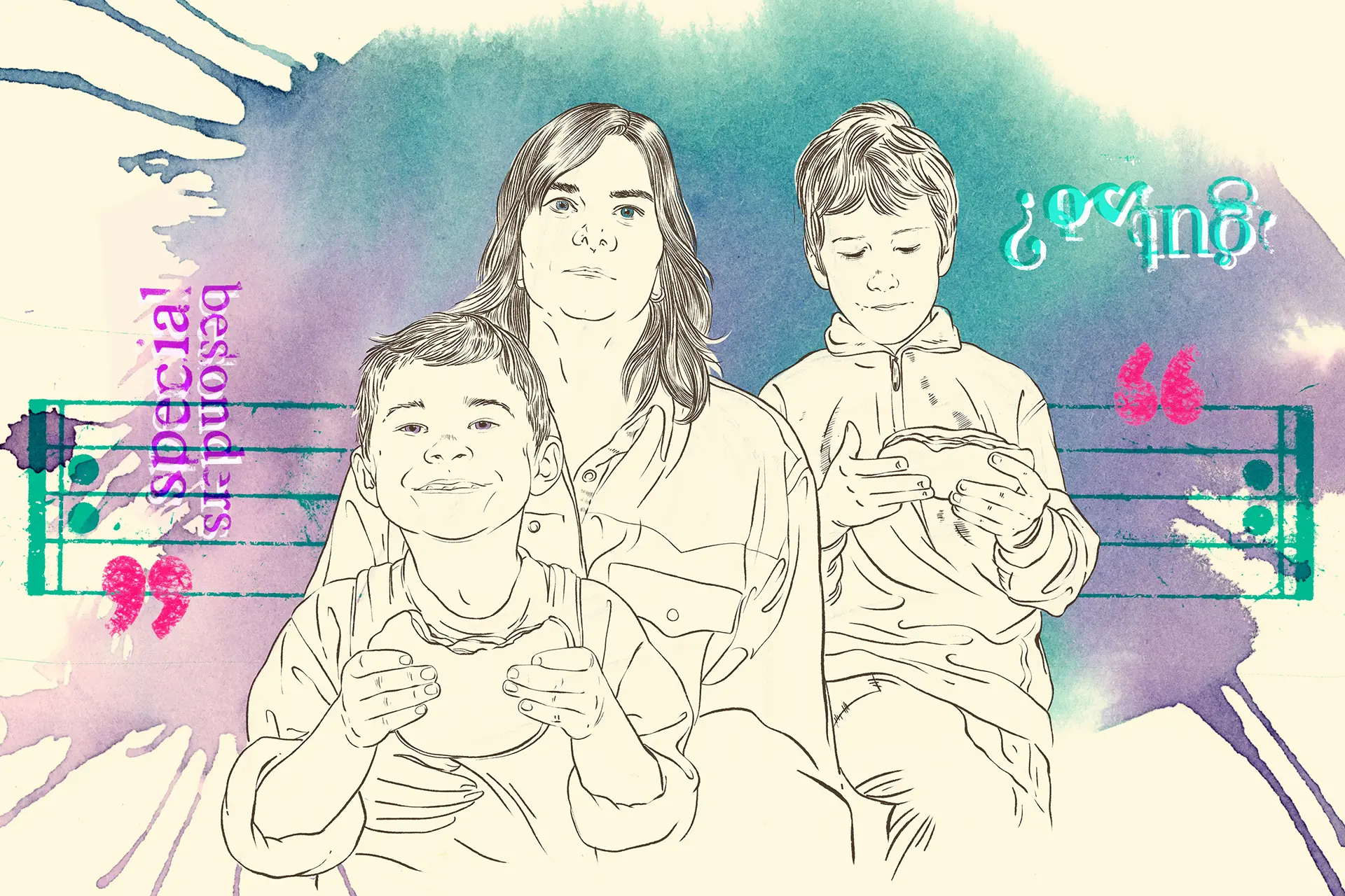 Illustration: Hilfen für Familien mit psychisch erkrankten Eltern
