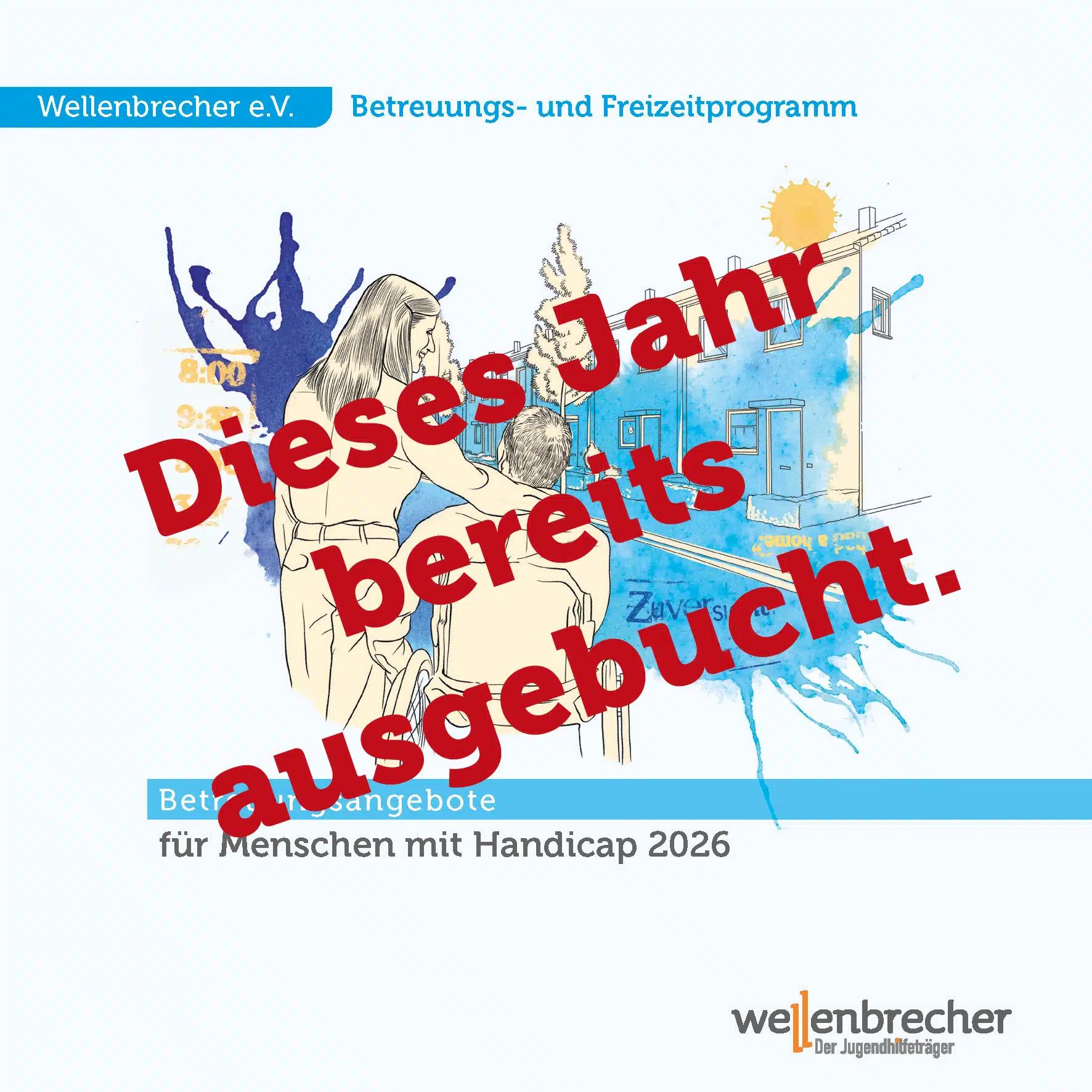 Titelseite der Broschüre Betreuung- und Freizeitprogramm Ambulante Angebote für Menschen mit Behinderung